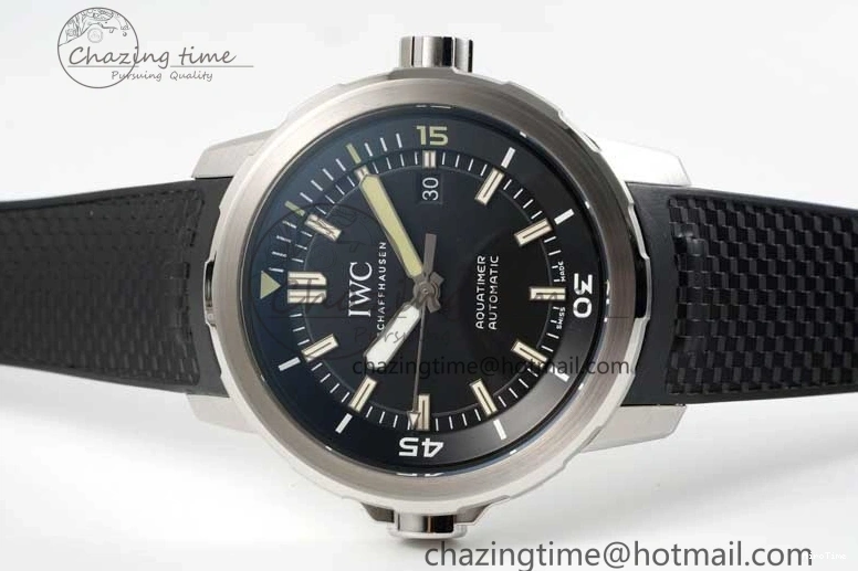 MIROTIME 0311 TechFriendly Aquatimer SS IW3290 RSF 1:1 Best Edition Black Dial on Black Rubber Strap A 7076